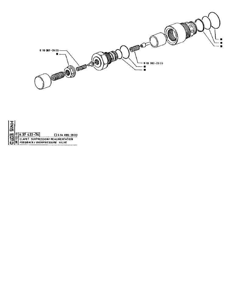 Схема запчастей Case 90BCL - (298) - FEEDBACK / OVERPRESSURE VALVE (07) - HYDRAULIC SYSTEM