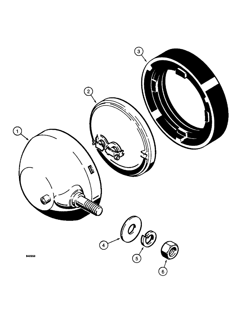 Схема запчастей Case 1187 - (104) - WORK LAMPS (06) - ELECTRICAL SYSTEMS