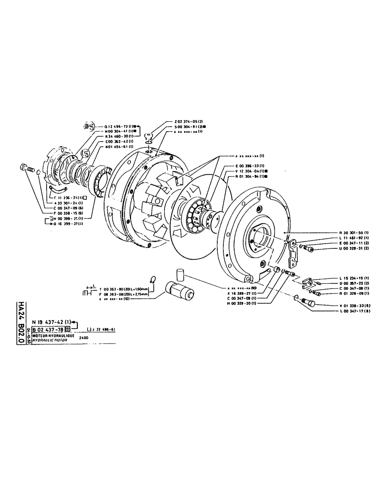 Схема запчастей Case 160CK - (141) - HYDRAULIC MOTOR (07) - HYDRAULIC SYSTEM