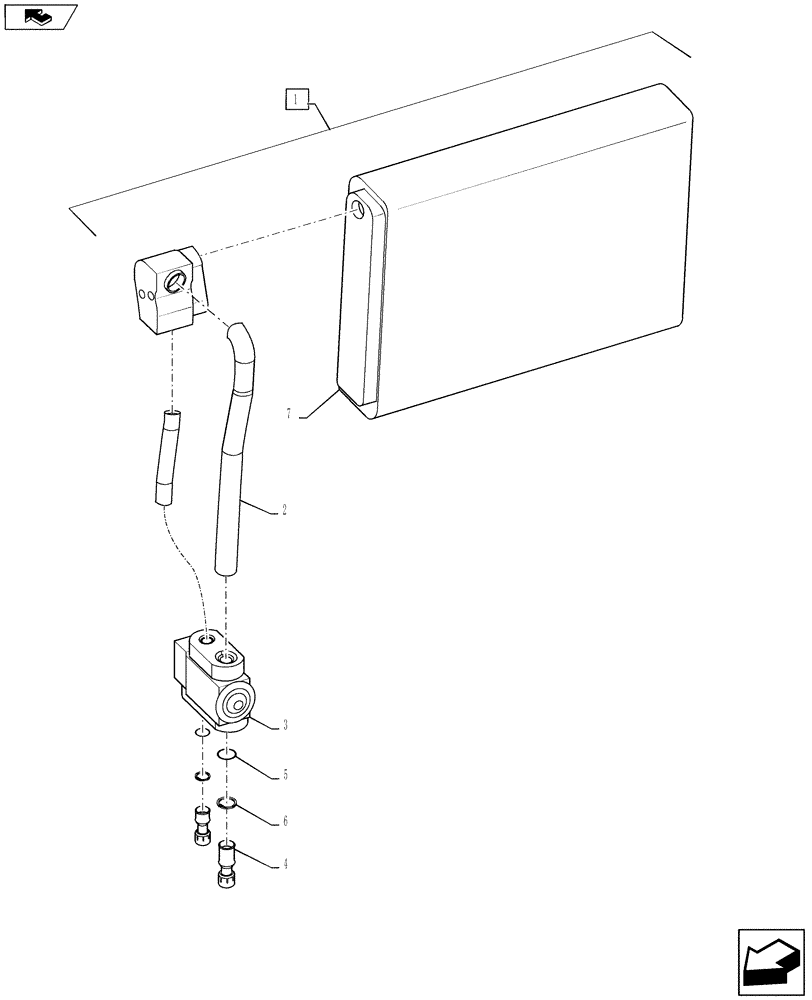Схема запчастей Case 521F - (50.200.02) - AIR CONDITIONING EVAPORATOR (50) - CAB CLIMATE CONTROL