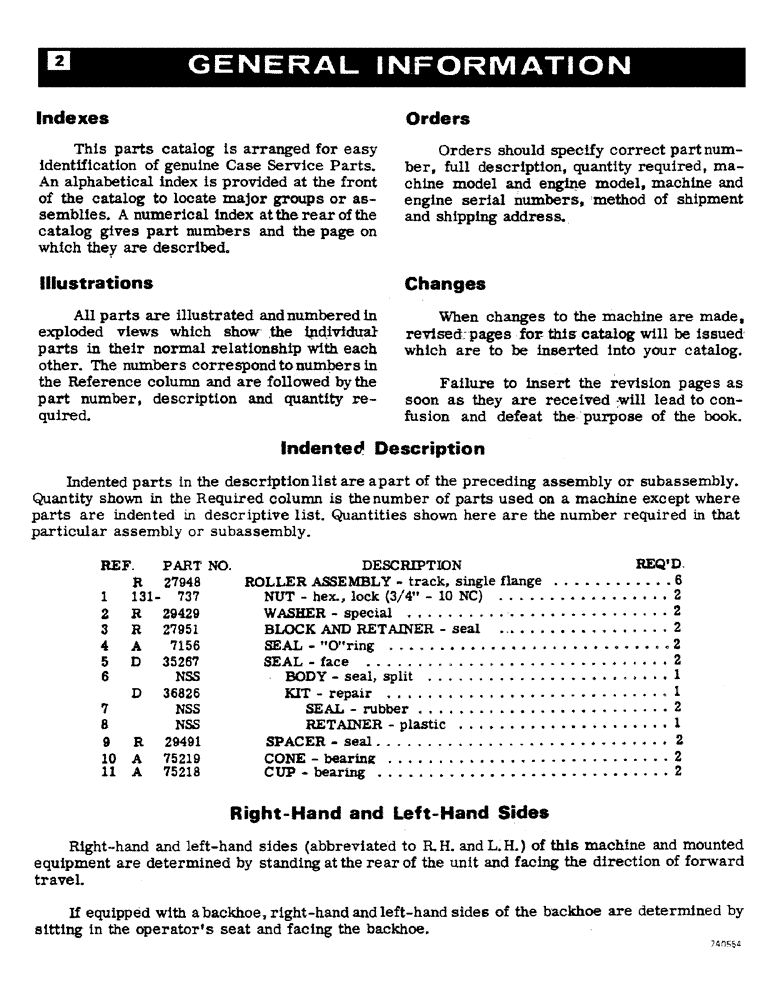 Схема запчастей Case 32S - (002) - GENERAL INFORMATION 