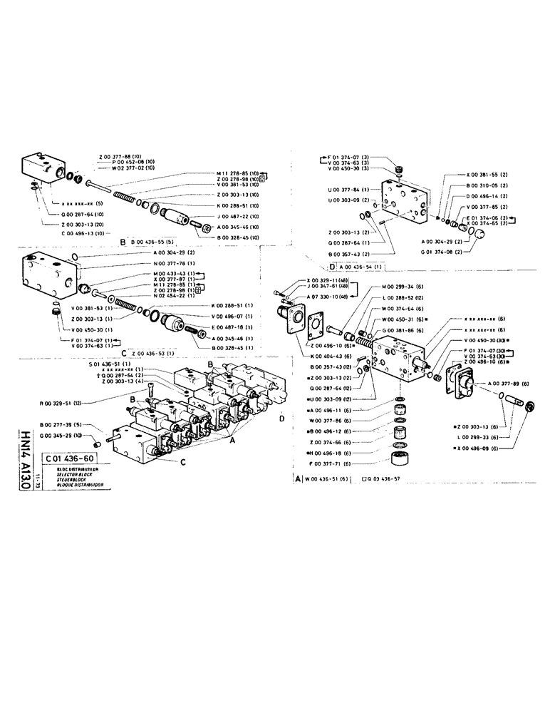 Схема запчастей Case TC45 - (069) - SELECTOR BLOCK 