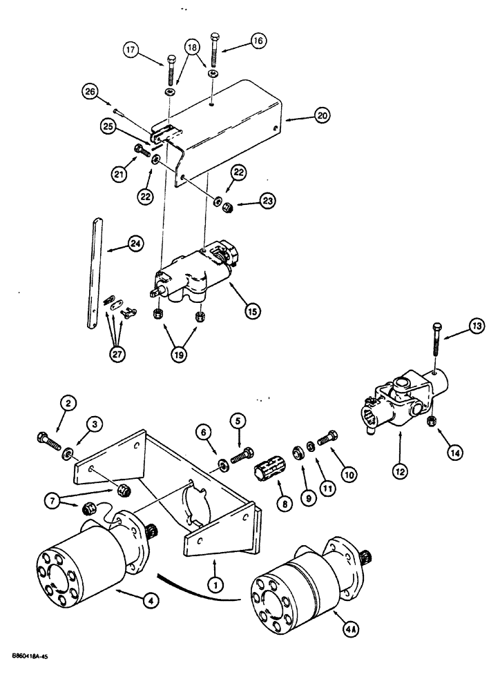 Схема запчастей Case CASE - (9-24) - HYDRA-BORER MOUNTING (09) - CHASSIS