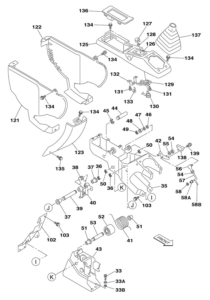 Схема запчастей Case CX350 - (09-055-01[01]) - HAND CONTROL ARM - RIGHT (09) - CHASSIS