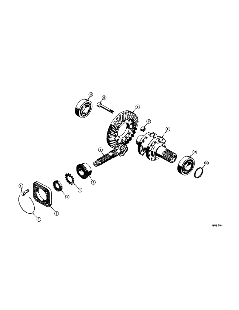 Схема запчастей Case 320 - (228) - C-3 WINCH PINION AND BEVEL GEARS (18) - ATTACHMENT ACCESSORIES