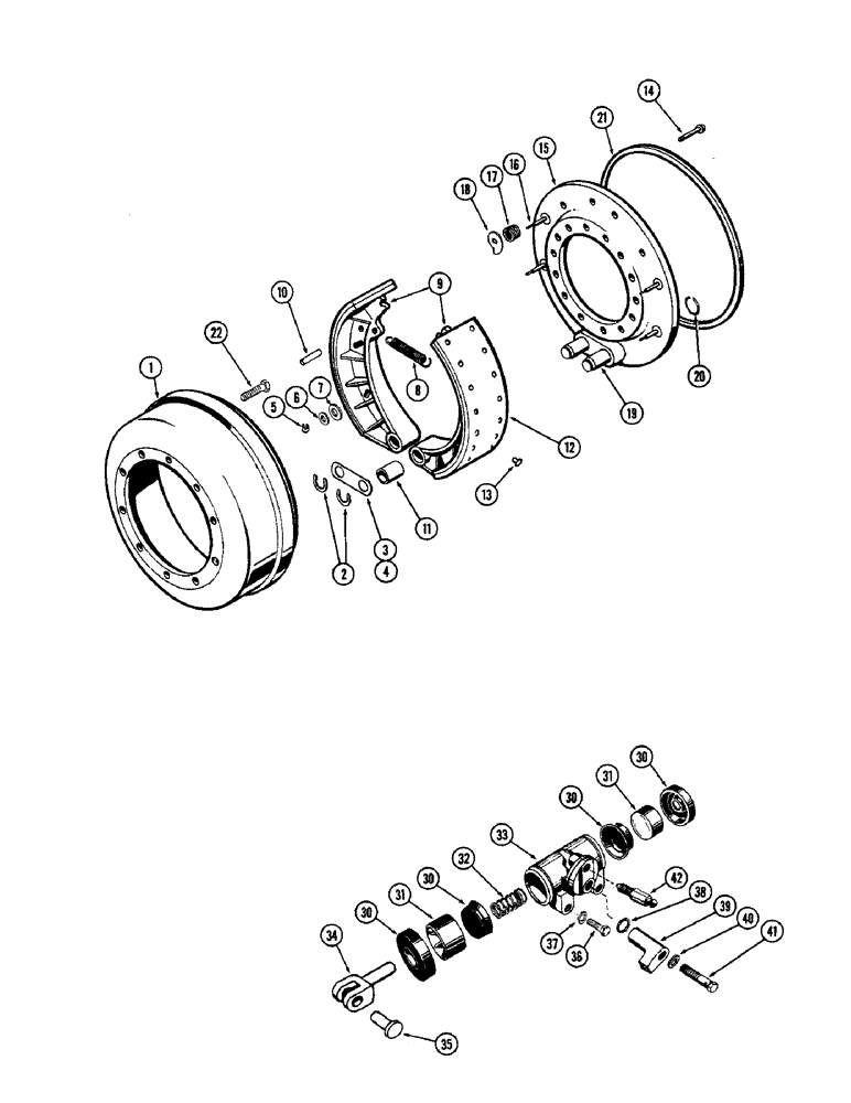 Схема запчастей Case W10 - (110) - FRONT WHEEL BRAKE (07) - BRAKES