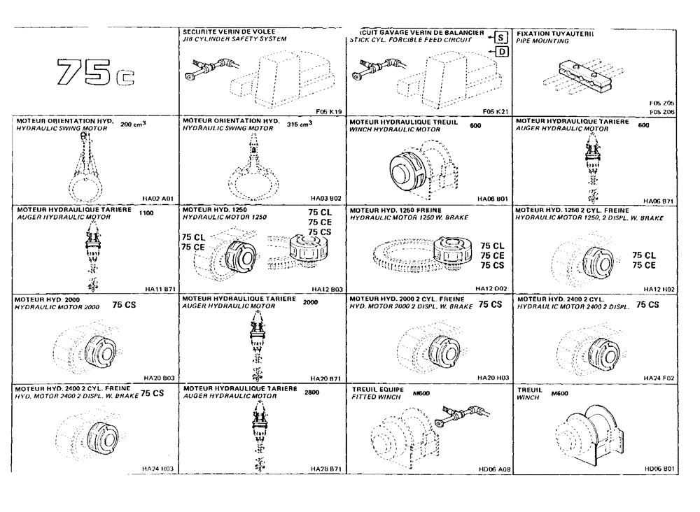 Схема запчастей Case 75C - (001E) - 75C (00) - PICTORIAL INDEX