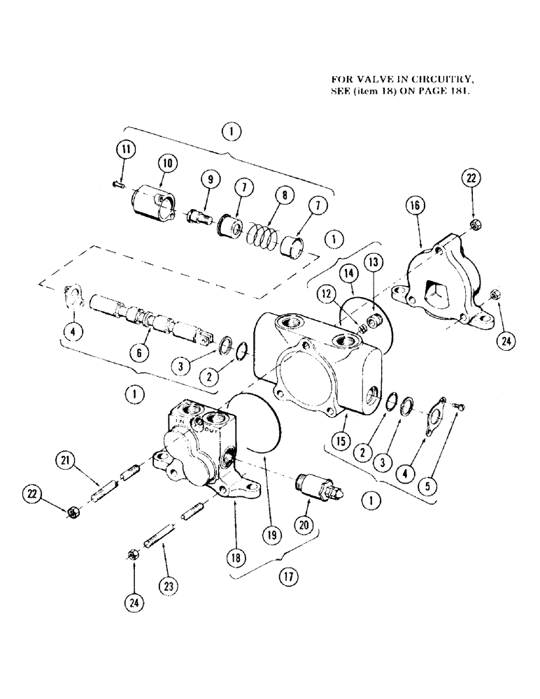Схема запчастей Case 120 - (245) - COUNTERWEIGHT REMOVAL CONTROL VALVE, USED ON UNITS WITH SERIAL NO. 6287229 AND AFTER (35) - HYDRAULIC SYSTEMS