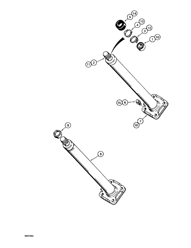 Схема запчастей Case 580SK - (5-08) - STEERING COLUMN (05) - STEERING