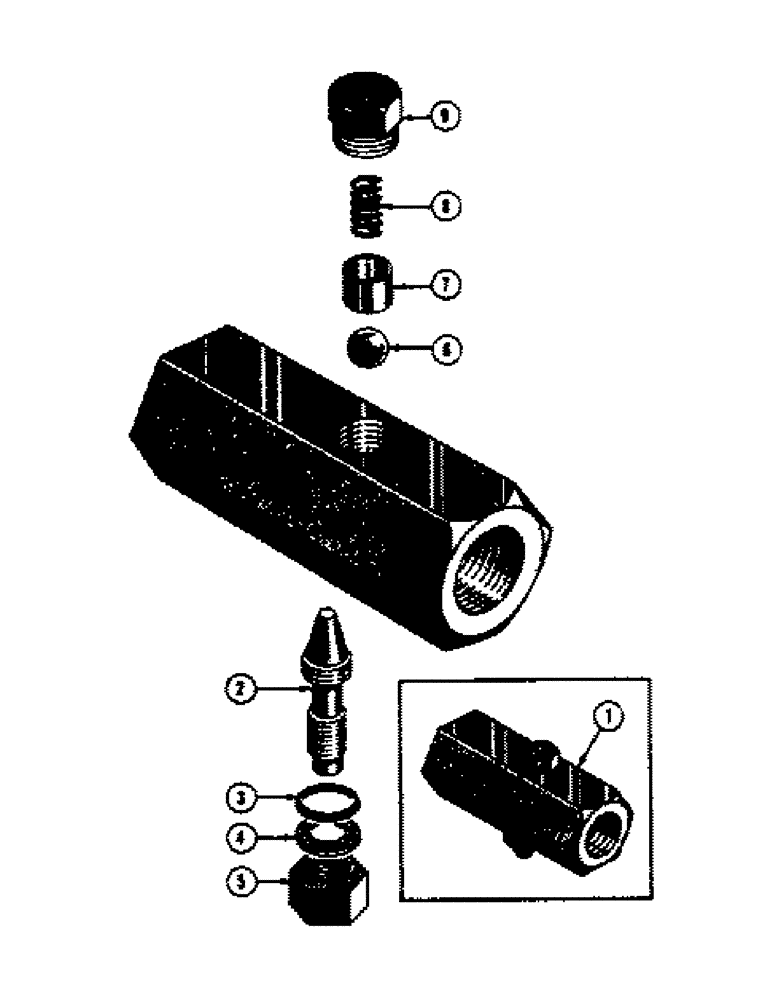 Схема запчастей Case 420B - (45) - 60374 BACKHOE FLOW CONTROL VALVE 