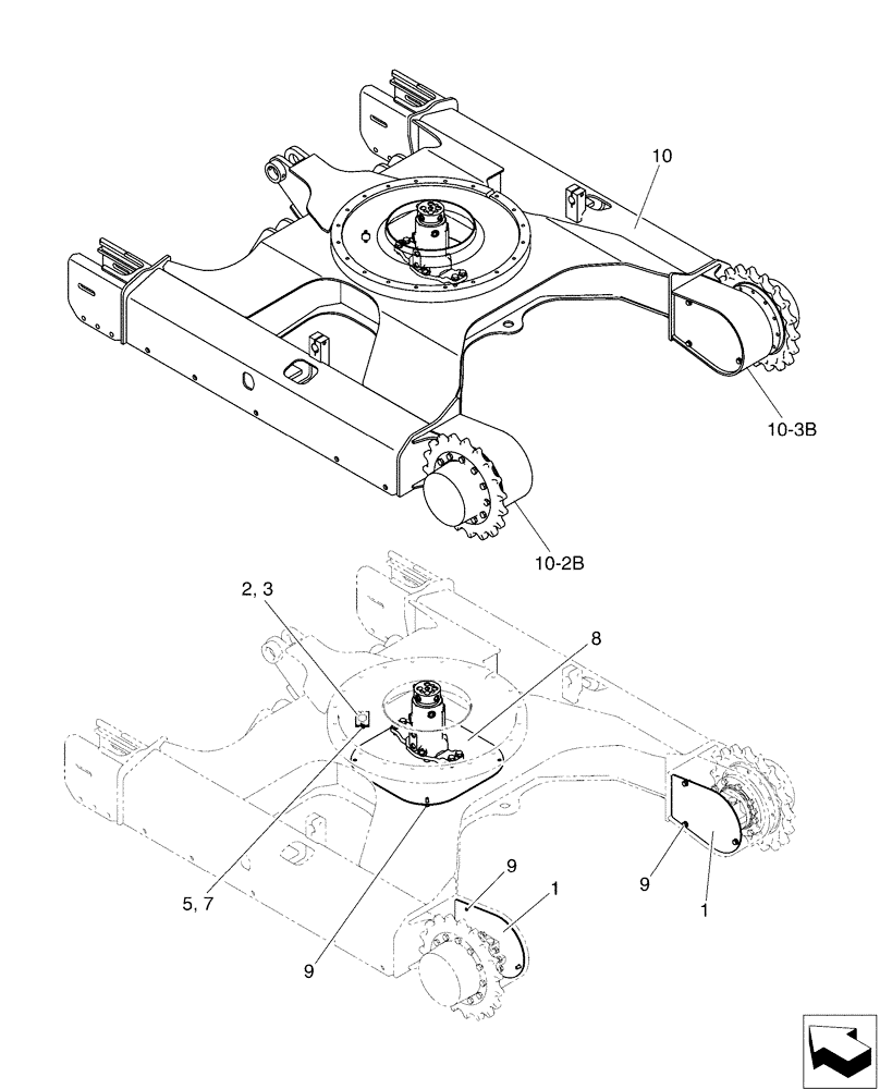 Схема запчастей Case CX50B - (02-001) - LOW GROUP, RUBBER (48) - TRACKS & TRACK SUSPENSION
