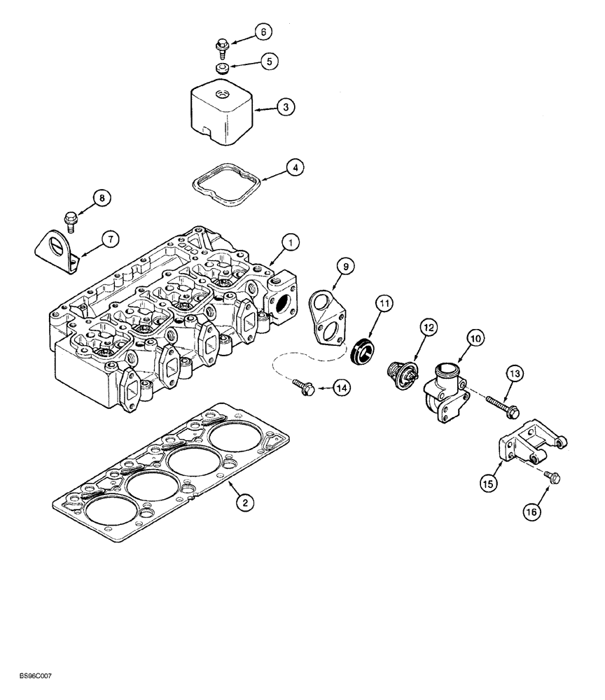 Схема запчастей Case 650G - (2-33A) - CYLINDER HEAD COVERS 4T-390 EMISSIONS CERTIFIED ENGINE CRAWLER P.I.N. JJG0216449 AND AFTER (02) - ENGINE