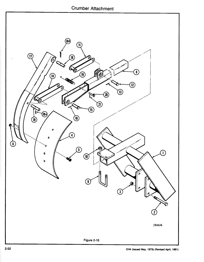 Схема запчастей Case DH4 - (2-32) - CRUMBER ATTACHMENT (89) - TOOLS