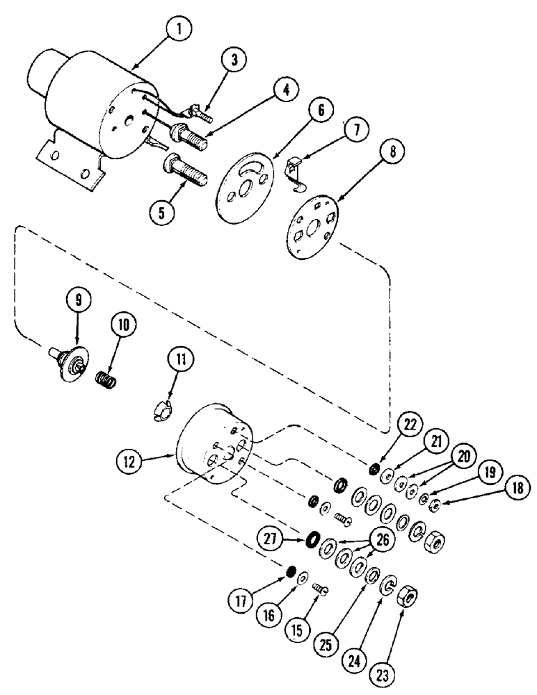 Схема запчастей Case 475 - (088) - STARTER SOLENOIDS (55) - ELECTRICAL SYSTEMS