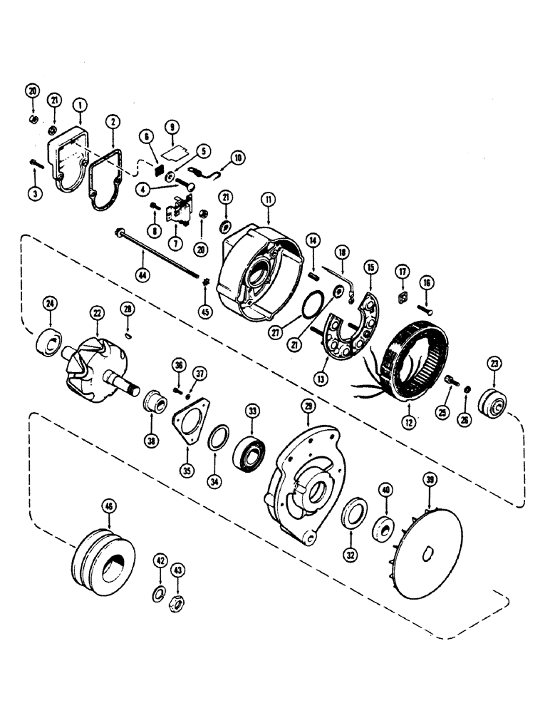 Схема запчастей Case 475 - (038) - A41340 ALTERNATOR (55) - ELECTRICAL SYSTEMS