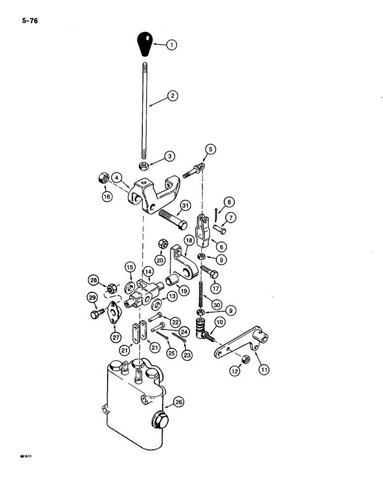 Схема запчастей Case CASE - (5-76) - DIRECTIONAL CONTROLS AND NEUTRAL CONTROL (05) - STEERING