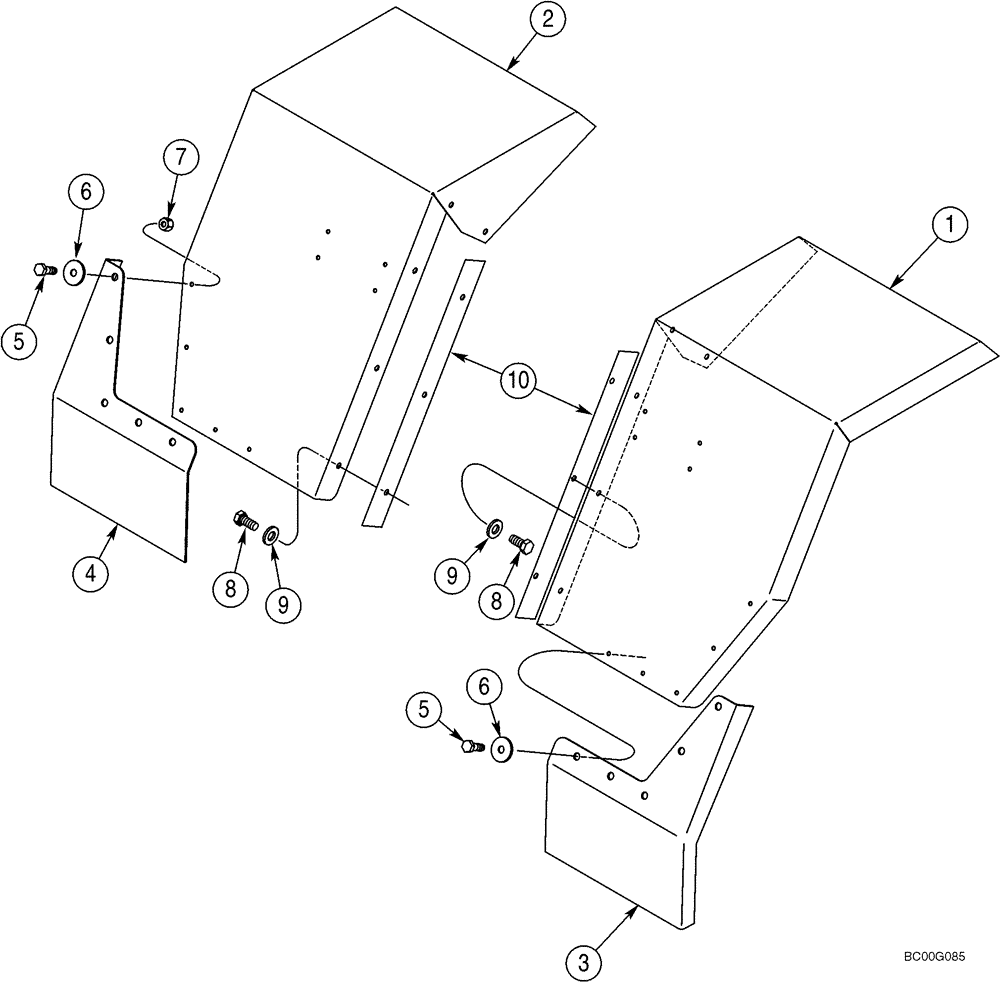 Схема запчастей Case 921C - (09-23) - FENDERS, FRONT - WIDE (09) - CHASSIS