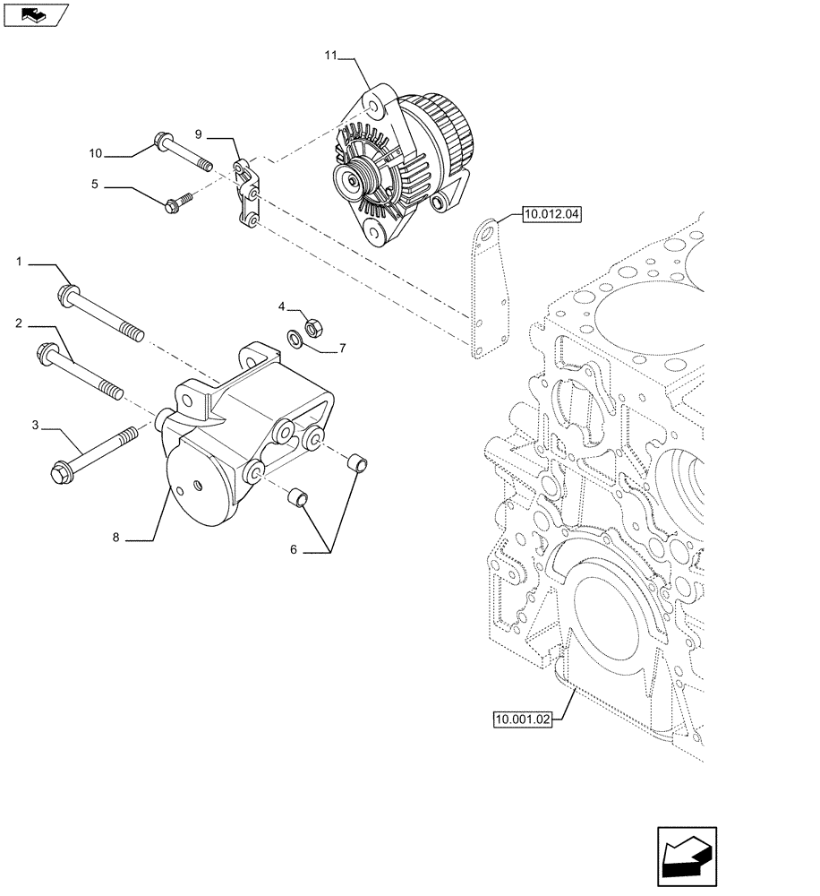 Схема запчастей Case F2CFA614B E019 - (55.301.02) - ALTERNATOR (5801425451) (Dec 2 2011 10:30:00.5582 AM) (55) - ELECTRICAL SYSTEMS