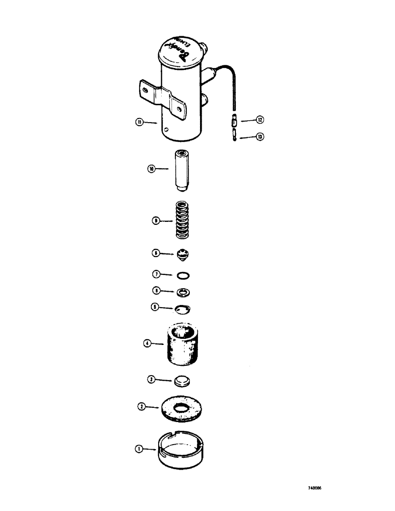 Схема запчастей Case 600 - (076) - FUEL PUMP (02) - FUEL SYSTEM