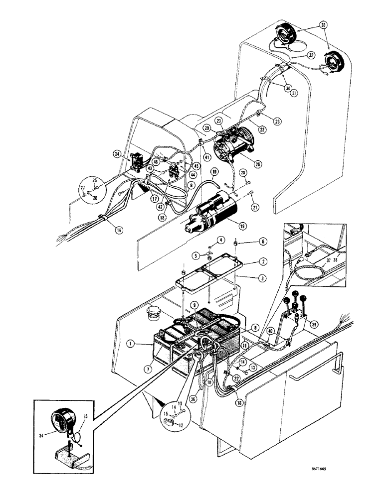 Схема запчастей Case 1150 - (036) - ELECTRICAL SYSTEM (06) - ELECTRICAL SYSTEMS