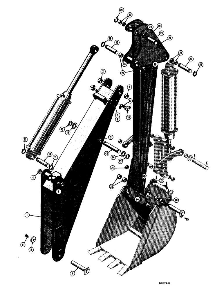 Схема запчастей Case 320 - (236) - BACKHOE BOOM AND DIPPER ARM KITS, (FOR FIELD INSTALLATION) (18) - ATTACHMENT ACCESSORIES