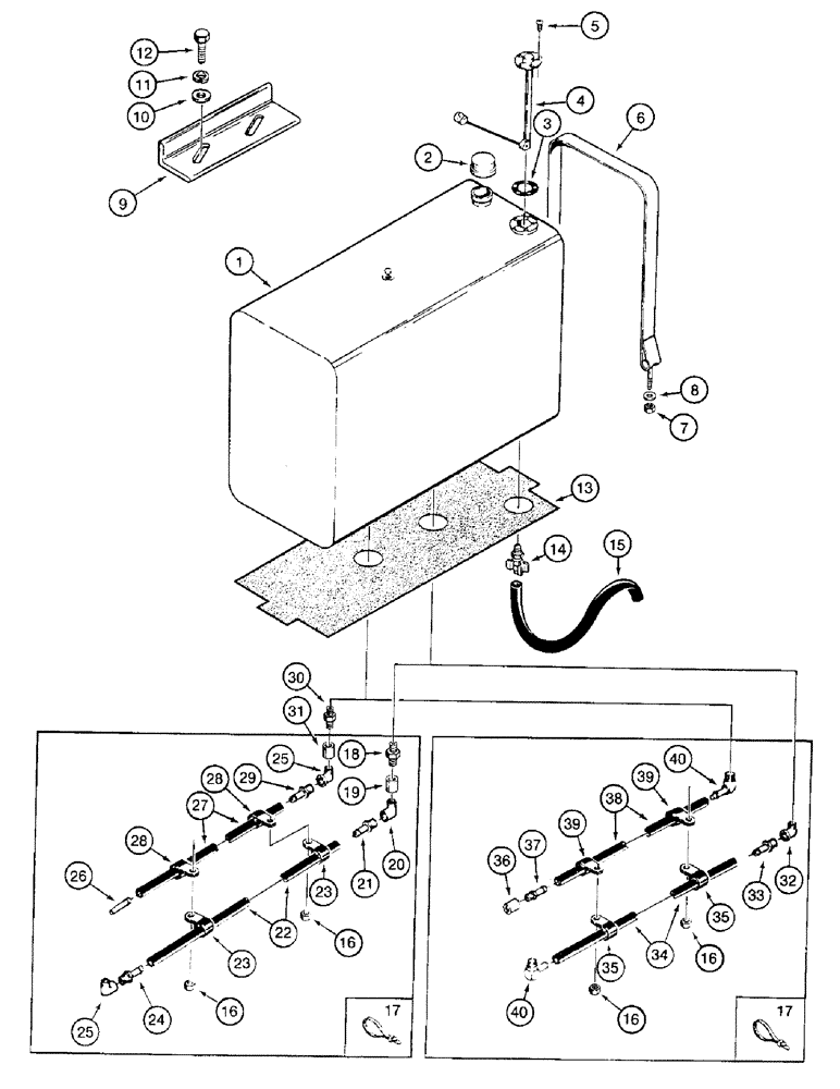 Схема запчастей Case 1187 - (056) - FUEL TANK AND LINES (02) - FUEL SYSTEM