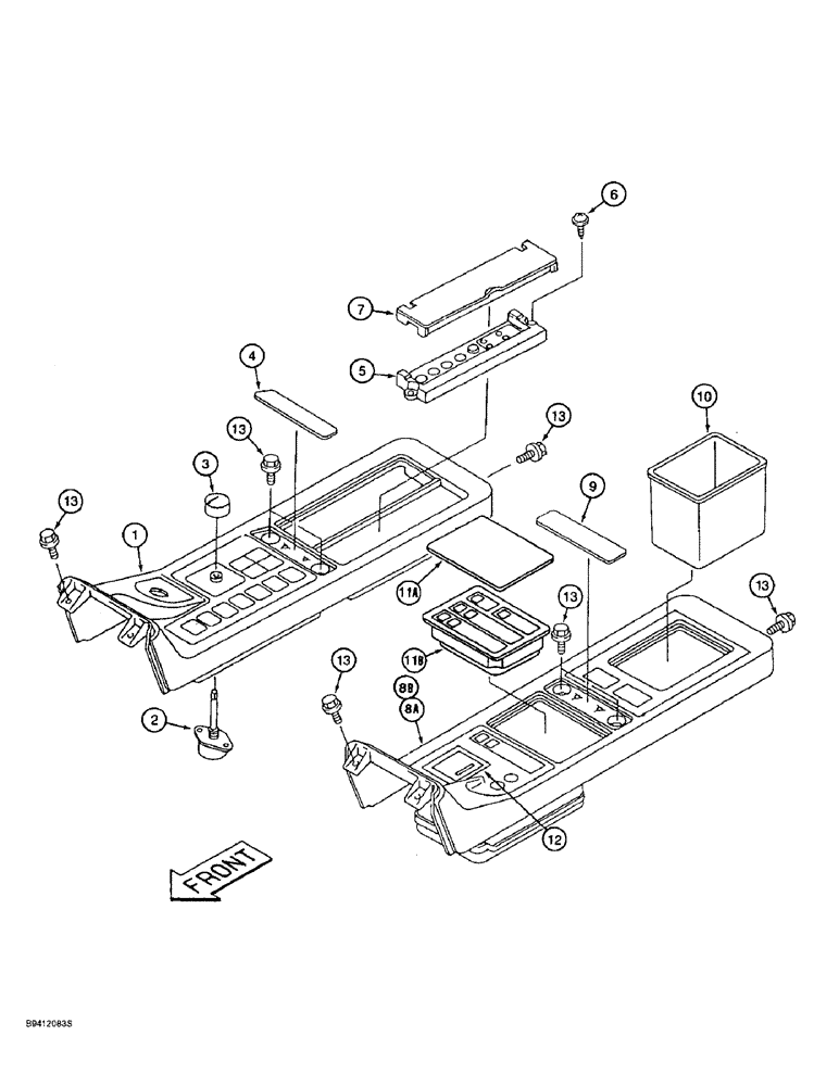 Схема запчастей Case 9060B - (4-32) - RIGHT-HAND AND LEFT-HAND CONSOLE BOX CONTROL PANEL, ASSEMBLIES (04) - ELECTRICAL SYSTEMS