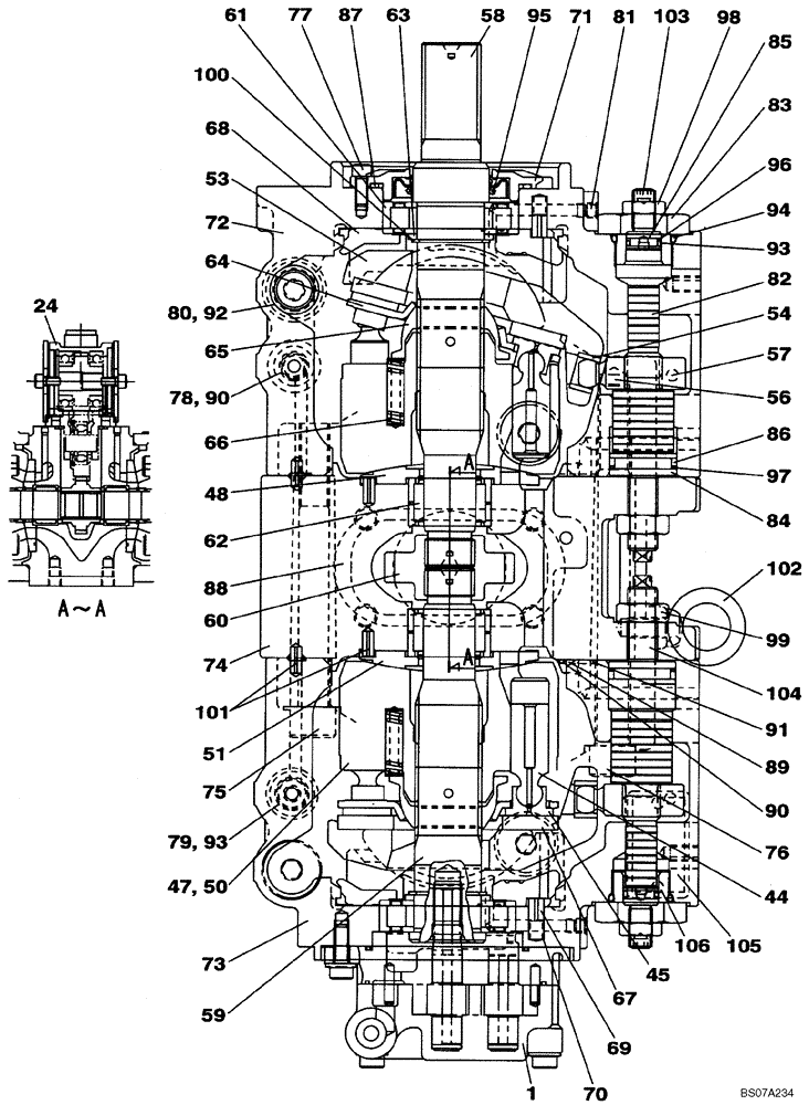 Схема запчастей Case CX160B - (08-92) - KLJ10610 PUMP ASSY, HYDRAULIC - PISTON (08) - HYDRAULICS
