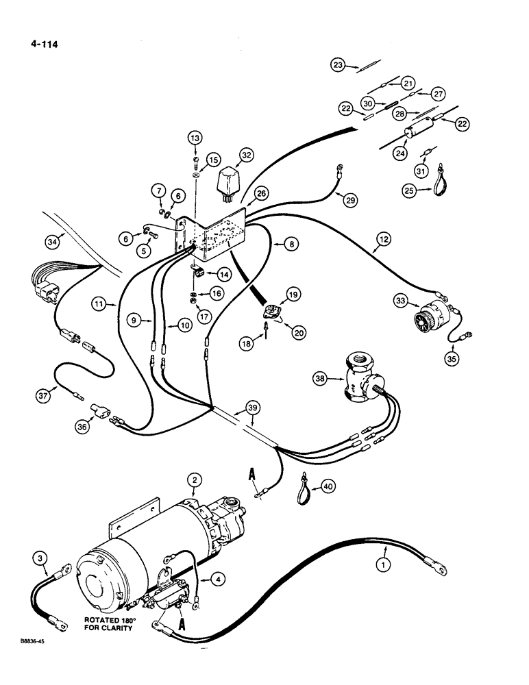 Схема запчастей Case W36 - (4-114) - AUXILIARY STEERING (04) - ELECTRICAL SYSTEMS