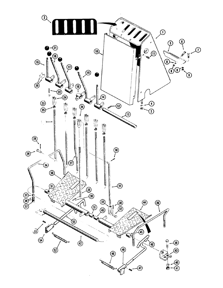 Схема запчастей Case 680CK - (188) - INDIVIDUAL LEVER BACKHOE CONTROL (FOOT SWING) (84) - BOOMS, DIPPERS & BUCKETS