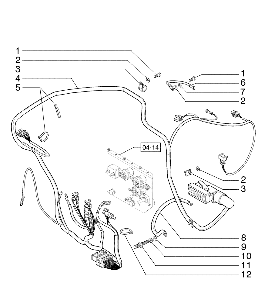 Схема запчастей Case 885B - (04-12[01]) - ELECTRICAL SYSTEM, FPT ENGINE (04) - ELECTRICAL SYSTEMS