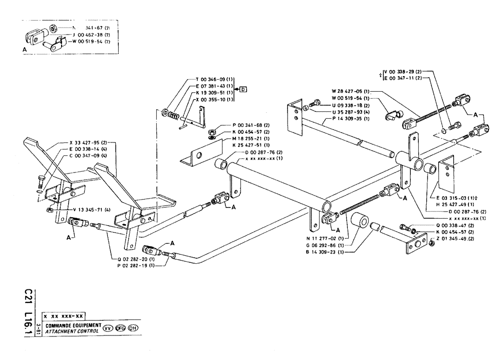 Схема запчастей Case 75C - (C21 L16.1) - ATTACHMENT CONTROL (05) - UPPERSTRUCTURE CHASSIS