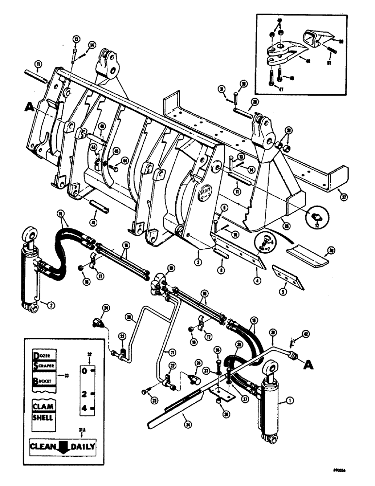 Схема запчастей Case W10E - (224) - DROTT 4-IN-1 BUCKET, BUCKET TEETH (OPTIONAL) (08) - HYDRAULICS
