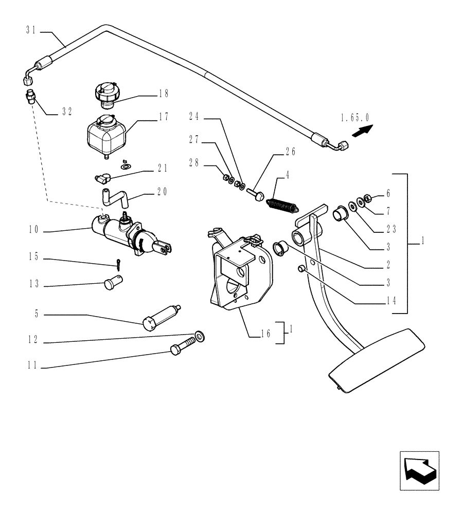 Схема запчастей Case TX842 - (9.00580[12]) - ROPS CANOPY - COMPONENTS - OPTIONAL CODE 749260001 - 749260021 - VERSION (02/03/04) (90) - PLATFORM, CAB, BODYWORK AND DECALS