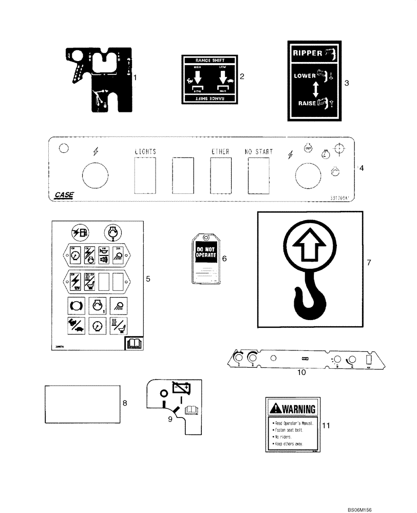 Схема запчастей Case 1150H - (09-38) - DECALS (09) - CHASSIS