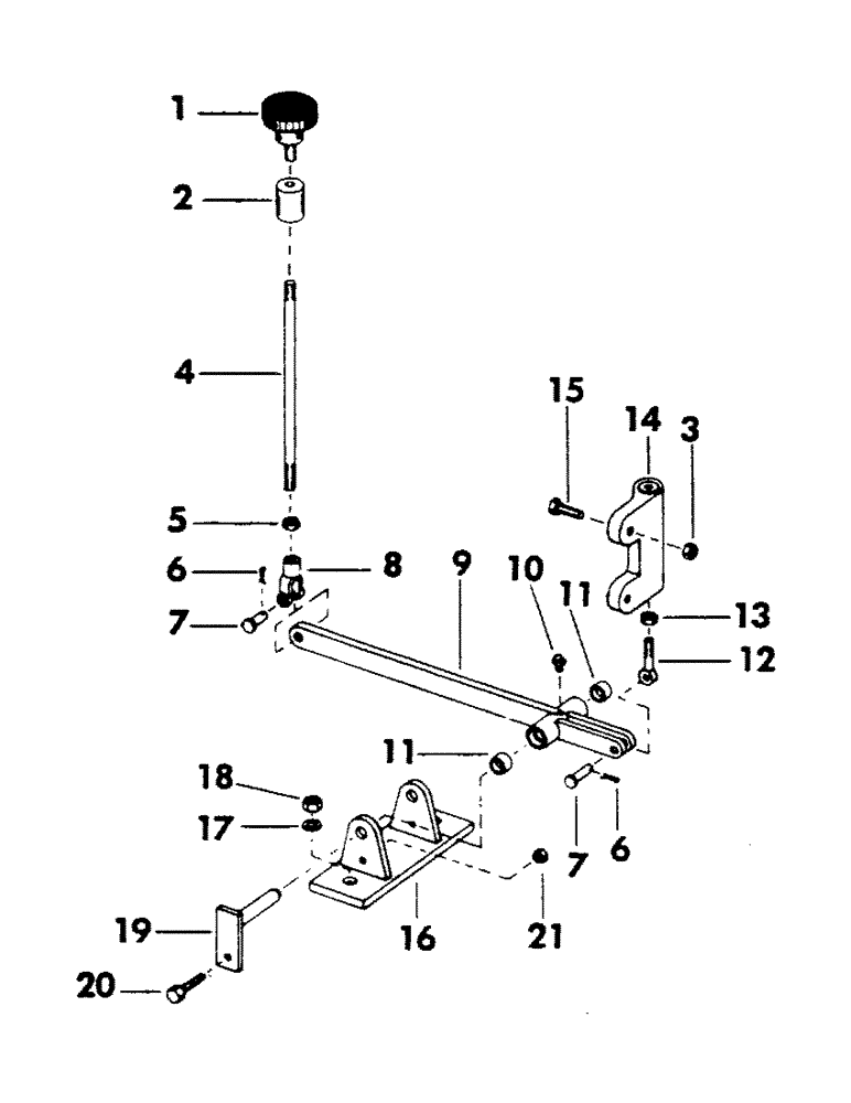 Схема запчастей Case 40YC - (084) - TRACK-BRAKE VALVE AND CONTROL LINKAGE (04) - UNDERCARRIAGE