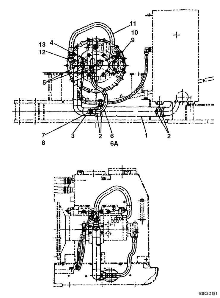 Схема запчастей Case CX130 - (08-010) - HYDRAULICS - PUMP SUCTION LINE (DAC0713246 - ) (08) - HYDRAULICS