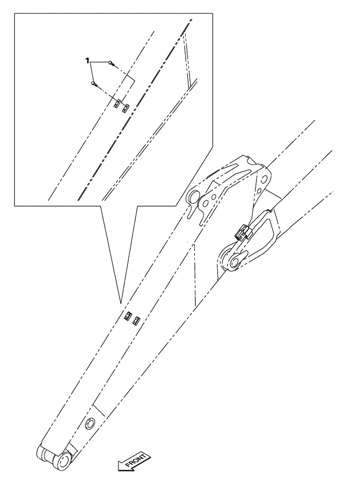 Схема запчастей Case CX350C - (09-039[00]) - DIPPER - 2.63 M - BRACKET (09) - CHASSIS/ATTACHMENTS