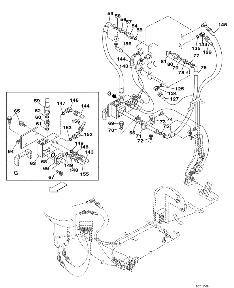 Схема запчастей Case CX290 - (08-61) - HYDRAULICS - MULTIFUNCTION AUXILIARY (08) - HYDRAULICS