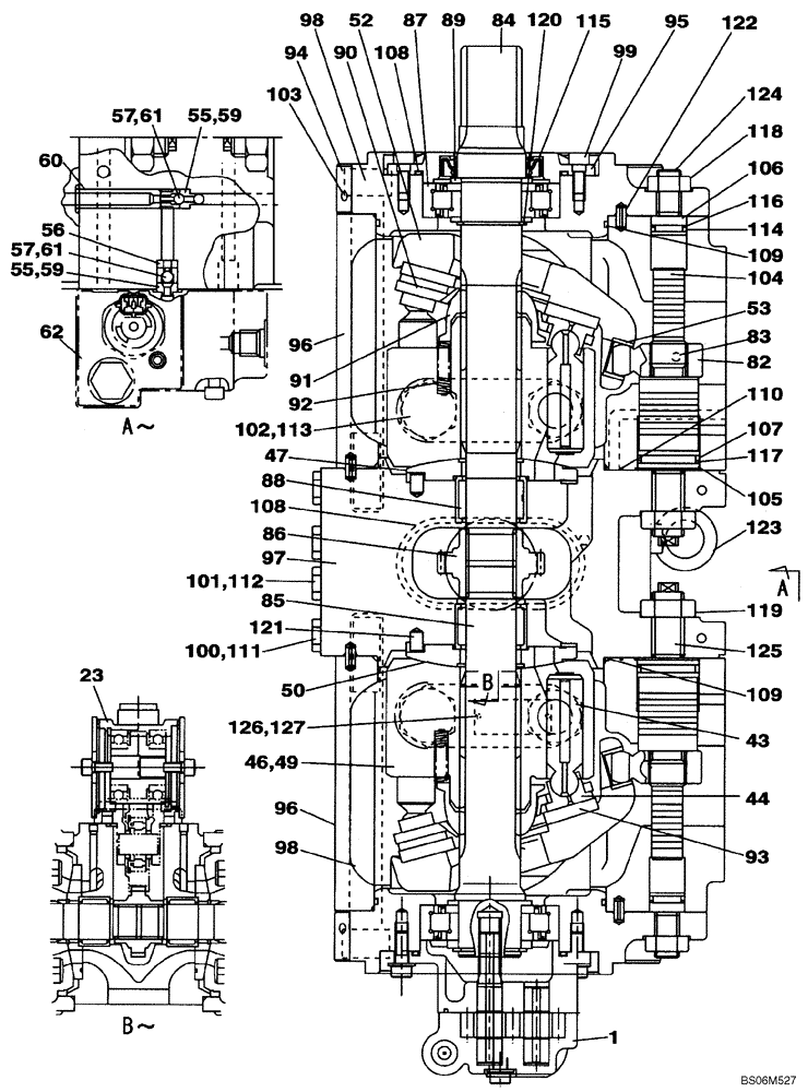 Схема запчастей Case CX250C - (08-048[00]) - KBJ12360 PUMP ASSY, HYDRAULIC - PISTON (08) - HYDRAULICS
