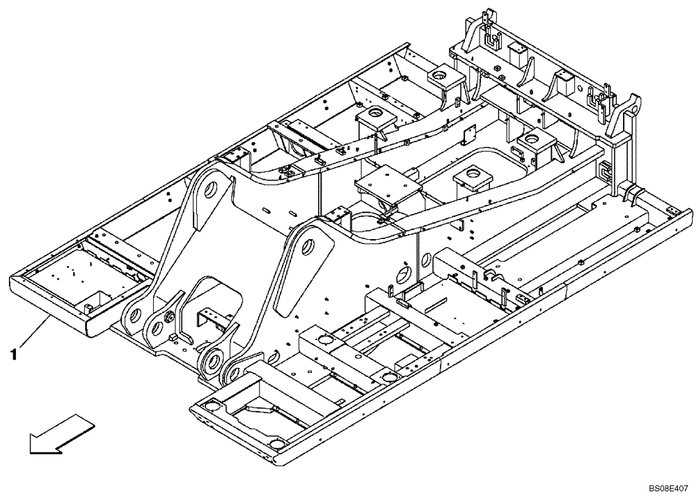 Схема запчастей Case CX700B - (09-04) - TURNTABLE - OPTIONAL (09) - CHASSIS