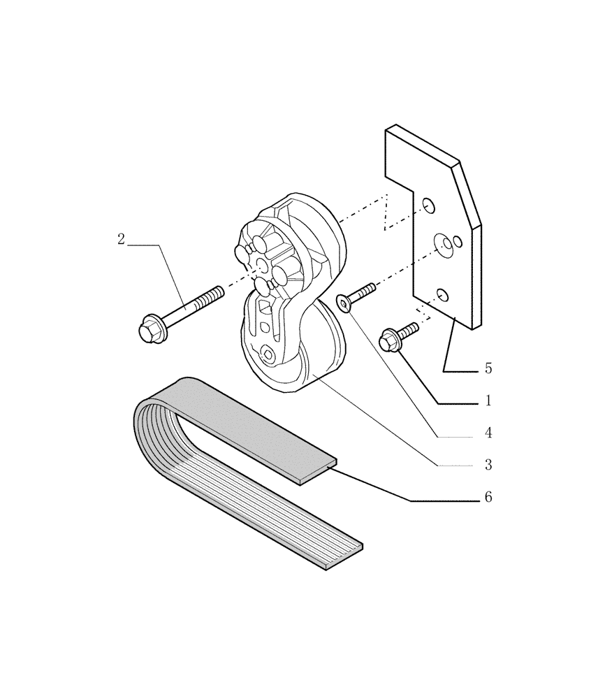 Схема запчастей Case 1850K LT - (0.345[02]) - FAN DRIVE (01) - ENGINE
