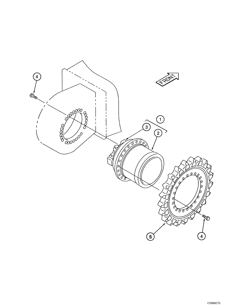 Схема запчастей Case CX225SR - (06-01) - TRACK DRIVE ASSY (06) - POWER TRAIN