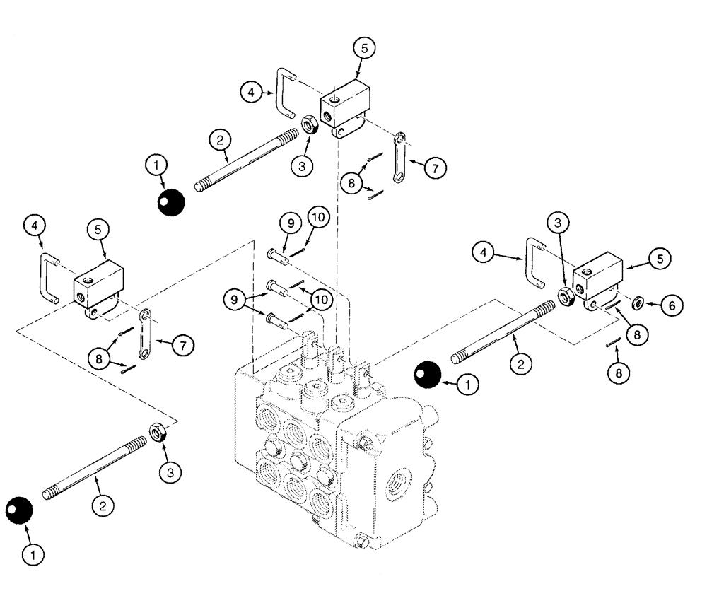 Схема запчастей Case 960 - (08-56) - VALVE ASSY, CONTROL PLOW (08) - HYDRAULICS
