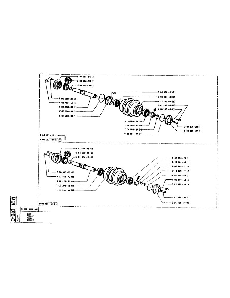 Схема запчастей Case GC120 - (041) - ROLLER 