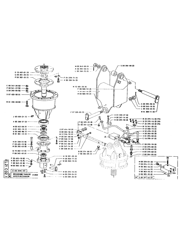 Схема запчастей Case LC80M - (164) - AUGER MECHANISM 