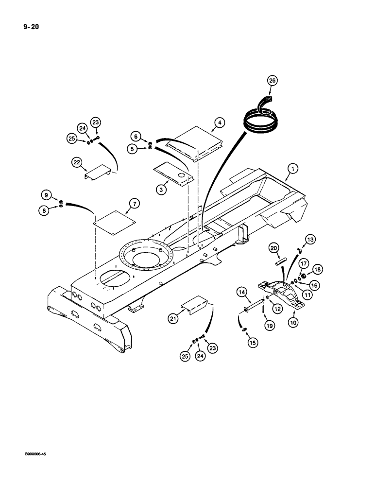 Схема запчастей Case 1085C - (9-020) - MAIN FRAME (09) - CHASSIS/ATTACHMENTS