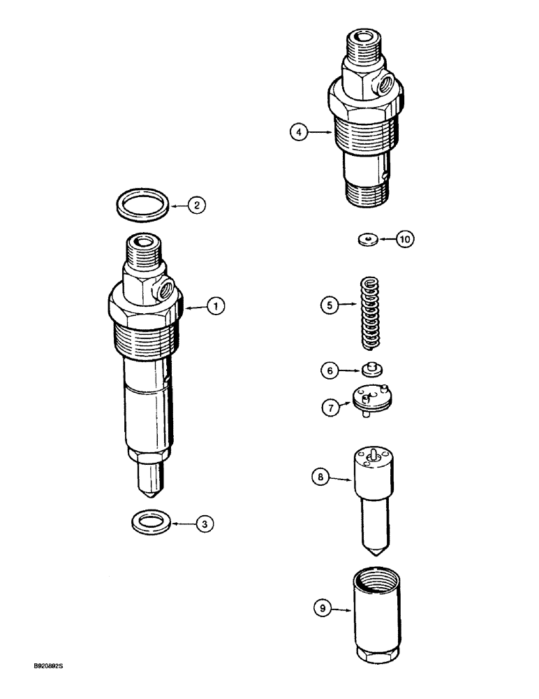 Схема запчастей Case 580L - (3-014) - FUEL INJECTION NOZZLE, 4-390 ENGINE, 4T-390 ENGINE (03) - FUEL SYSTEM