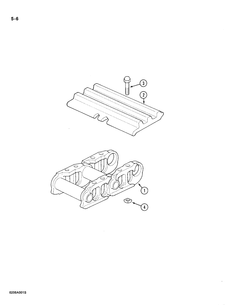 Схема запчастей Case 688 - (5-06) - TRACK SHOES (11) - TRACKS/STEERING