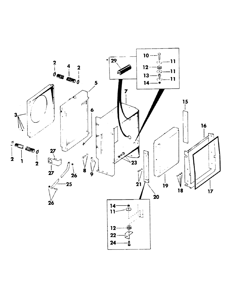 Схема запчастей Case 40BLC - (056) - RADIATOR, OIL COOLER AND HOSES (CONT.), (USED ON UNITS WITH SN. 6275066 AND 6275063 AND AFTER) (01) - ENGINE